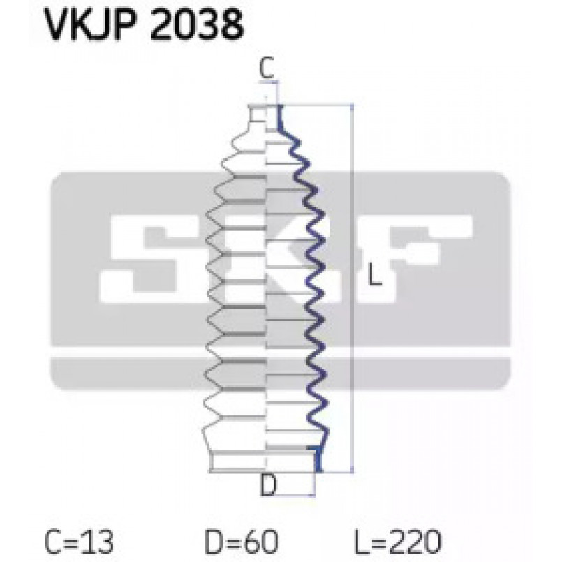 VKJP 2038 SKF - Пильовик привідного валу